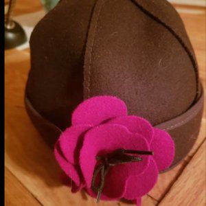 Stormy Kromer Ida Petal Pusher Wool Brimless Cap Mulberry/Fuscia NWOT